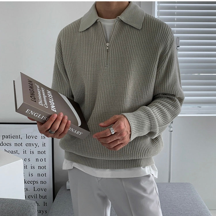 OLD MONEY Luxe Zipped Sweater - Tijdloze Elegantie & Comfort Old Money Monaco SWEATER