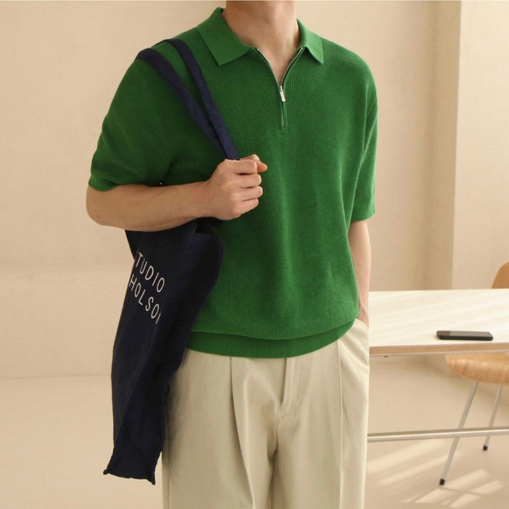 OLD MONEY Luxury Zipped Polo Shirt - Timeless Elegance & Comfort Old Money Monaco best seller
