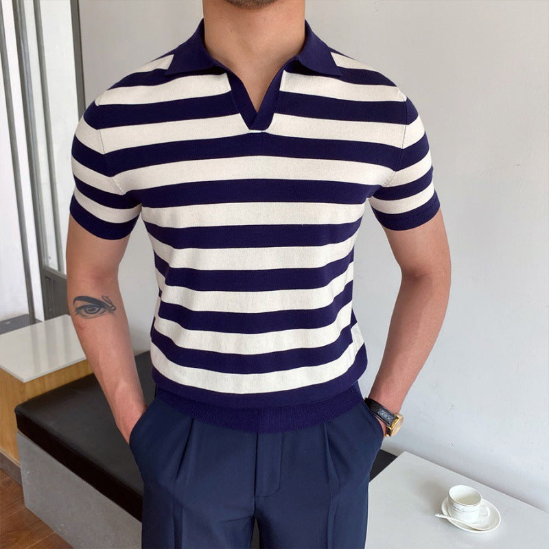 OLD MONEY V Collar Polo Shirt - Timeless Elegance & Comfort Old Money Monaco best seller